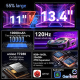 Upgraded 13.4 inch Android 16 Tablet with Keyboard Bundle, Large 13 inch Tablet with 2K 120Hz IPS Display