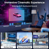 HIXICOPA 2.1 Channel Sound Bar with Wired Subwoofer, Dorby Audio 35in Detachable TV Soundbar, Bluetooth, HDMI-ARC, Optical, AUX, USB, FM, Coaxial Inputs for Home Theater