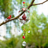H&D HYALINE & DORA Crystal Suncatcher Rhinestones Bow-Knot Pendant Garden Sun Catcher Crystals Hanging Decor for Windows Christmas Home