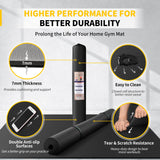 CAMBIVO Large Exercise Mats for Home Workout, 6' x 4' x 7 mm Extra Thick Workout Mats for Home Gym, Gym Mats for Jump Rope, Weights, Cardio, Fitness, Shoe-Friendly (Black) CAMBIVO