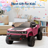 Garvee 24v Licensed Kids Ride on Car, 2 Seater Electric Truck for Big Kids with Parent Remote Control, 3 Speeds, Bluetooth Music, LED Lights for Ages 3-8