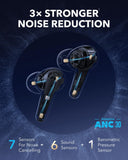 Noise Cancelling Wireless Earbuds, 7-Sensor and Real-Time Adaptive Noise Cancelling, 2× Faster Charging Soundcore