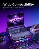 AICHESON Laptop Cooling Pad with 8 Cooler Fans for 15.6-17.3 Inch Computers
