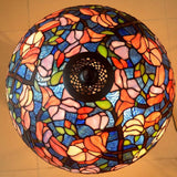 Tiffany-Style Lamp Table Peach Kapok Peony Glass Lampshade Desk(Kapok)