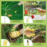 9-Piece Gardening Tool Set, Heavy Duty Garden Tool Set with Wood Handle, Premium & Durable Hand Tools Gardening Kit