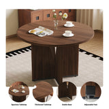 HIPIHOM MDF Round Dining Table 39.4 Inch Modern Minimalist Kitchen Table | V-Leg Sturdy Home Dining Table | Small Apartment Round Table for 4-6 People | Scratch & Water Resistant Easy-Clean Surface