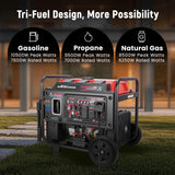 maXpeedingrods 10500 Watt Tri-fuel Inverter Generator,120/240V,E-start