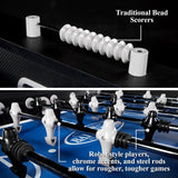 Barrington Billiards 58” Irvine Foosball Table, Durable & Stylish Design with Tabletop Sports Soccer Balls, Perfect for Family Game Rooms