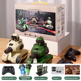 SKEKECIE 2 Pack RC Battle Tanks, RC Tank that Shoots with Infrared System & Sound Effects, Remote Control Tank with HP Station for Boys & Girls Age 6-12, Christmas Birthday Easter Gifts for 8-12