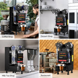 ROVSUN Cup Sealing Machine, Fully Automatic Cup Sealer Machine 500-650 Cups/H, Electric Cup Sealing Machine 88/89/90/95mm with LCD Digital Control, Cup Sealer for Bubble Milk Tea Coffee, Black
