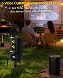 Iwister Outdoor Power Strip Weatherproof, 6 AC Outlets, 50FT Extension Cord