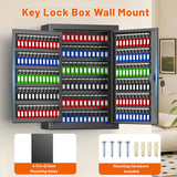 250 Position Wall Mounted Key Lock Box, Key Cabinet with Drop Slot
