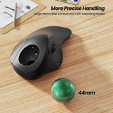 Nulea M505A Wireless Trackball Mouse Ergonomic 44mm Index Finger Control