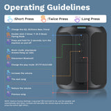 OHAYO 40W Wireless Portable Bluetooth Speaker with Lights, IPX7 Waterproof, Stereo Loud Sound, RGB Lights,TWS Pairing, AUX&TF-Card in, for Home/Party/Travel/Outdoor/Beach OHAYO