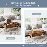 DUMOS Coffee Tables with Storage, Lifting Top for Living Room