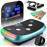 Lifepro Rumblex 4D Curved Vibration Plate Exercise Machine — Triple Motor, 7 Modes & 60 Speeds Vibrating Platform Machine — Full Body Vibration Plate for Lymphatic Drainage & at Home Workout