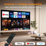 WellSonic Mini Projector Support 1080P, 200 Ansi Outdoor & Home Movie Portable Projector with Wifi6 and 5.0 Bluetooth, Automatic Keystone Correction, 180°Rotatable, Compatible with HDMI USB PC Laptop
