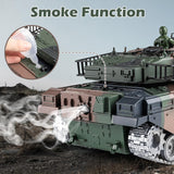 Supdex RC Tank, 1:18 Alloy Metal US M60 Remote Control Army Model Toys, 2.4Ghz RC Vehicle with Realistic Smoke, Sound and Lights, Military Tank That Shoots BBS for Adults and Kids