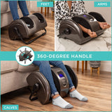 Best Choice Products Heated Shiatsu Foot Massager for Pain Relief, Plantar Fasciitis, Neuropathy, Blood Circulation w/Compact Design - Gray