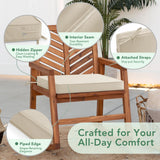 Outdoor Chair Cushions Set of 4: Waterproof & Fade Resistant Seat Cushion for Patio Furniture