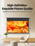 100" Matte White Motorized Projector Screen for UST Long/Standerd Throw Projector,178°Viewing Angle Movie Screen with Remote Control for Home Theater Presentation Education Wall/Ceiling Mount(16:9)