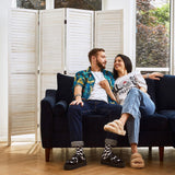 Room Dividers and Folding Privacy Screens, Wood Louvered Separators Divider Wall for Home Office
