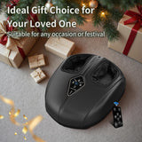 ALLYOUGER Shiatsu Foot Massager with Heat,Vibration,Air Compression and Deep Kneading for Plantar Fasciitis, Neuropathy,Improve Foot Wellness,Gifts for Women & Men（Black）