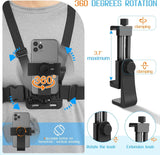Mobile Phone Chest Strap Harness Mount Head Strap Holder Kit for POV/VLOG,Cell Phone Clip Compatible with iPhone,Samsung,GoPro Hero 9, 8,7, 6, 5, 4, 3,2, 1,AKASO,DJI Osmo,and Action Cameras… MD DC PRINT INC