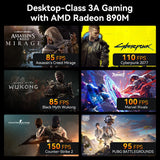 GEEKOM A9 Max AI Boost Mini PC,AMD Ryzen AI9 HX370(80Tops)32GB DDR5+1TB SSD