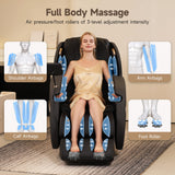 Real Relax 2026 Massage Chair Full Body,Zero Gravity Upgraded SL-Track Massage Recliner with 8 Auto Modes,Added Voice Broadcast,Child Lock and Pause Button,Headrest Cushion,Upgraded LCD Screen,Black