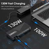 WAVLINK Docking Station 3 Monitors, 12-in-1 DisplayLink Docking Station with 100W PD Charging Triple 4K@60Hz HDMI+DP Gigabit Ethernet 5Gbps USB 3.0 Audio for Dell/HP/Lenovo/MacBook Neo