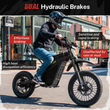 Heybike Electric Dirt Bike, Peak 4160W E Dirt Bike with 52V 26AH Battery
