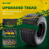 Wiltire 2 Pack 20x10.00-8 Lawn Mower Tire,20x10-8 Lawn Tractor Turf Tires for Most Lawn & Garden Utility Vehicles,20x10x8 nhs Garden Tire, 4 Ply Tubeless,1190lbs Capacity