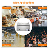 ROVSUN 2-Pack 21QT Full Pan Commercial Food Warmer, 110V Stainless Steel Bain Marie Buffet Electric Food Warmer, Stove Steam Table with Temperature Control & Lid for Parties, Catering, Restaurants