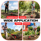 Cordless Tiller Cultivator Compatible with Milwaukee 18V Battery, Ecarke 450RPM Brushless Garden Rototiller,48 Steel Tines, 9"W×6.3"D,Foldable Soil Tilling Tool for Garden Lawn Landscaping (Tool Only)