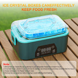 BOSPEWTSE Cordless Electric Lunch Box for Adults, 5.5 Cups Rechargeable Self Heating Lunch Box-Automatic Heating, Food Warmer with Memory Function & Automatic Keep Warm(Blue)