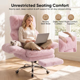 Cross Legged Office Chair with Footrest, Big and Tall Comfy Ergonomic Reclining Executive Chair Wide Seat with Flip-Down Armrests