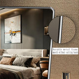 Numjeg Vanity Desk Table Mirror Oval Makeup Mirror 90°Adjustable Rotation Golden Metal Framed Standing Mirrors Room Decor for Living Room,Bedroom,Tabletop,Bathroom