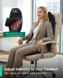 Snailax Shiatsu Back Massager with Heat Massage Chair Pad Kneading Back Massager for Pain Relief Deep Tissue Chair Massage Pad for Office Home