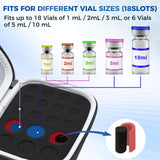 18 Slots Peptide Case for Fridge | Vial Case ｜1ml 2ml 3ml 5ml 10ml Vials
