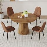Vohuai 45" Round Dining Table Set for 4, 5-Piece Dining Table Set