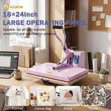 Heat Press Machine, Commercial Grade Manual T Shirt Press Machine with Slide-Out Base, Fast Heating