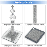 Crystal Paper Towel Holder, Bling Silver Paper Towel Roll Holder, Decor Standing Paper Towel Holder with Weighted Base, Paper Towel Dispenser for Kitchen Countertops Bathroom, Anti Slip(Square/Silver)