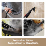 DREAME SH10 Steam Mop with Detachable Handheld Steamer, 13-in-1 Portable Steam Cleaner, 3.8 lbs Lightweight Body, 15sec Steam-Up, 212℉ Steam Cleaning, 350ml Water Tank, Steam Safety System