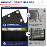 Windscreen4less 6'x50' Privacy Fence Screen Heavy Duty Windscreen Fencing Mesh Fabric Shade Net Cover