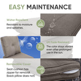 moosprr Outdoor Cushion Set of 4, Waterproof Outdoor Seat Cushions 25x22, Patio Chair Cushions for Outdoor Furniture, Couch Cushion Replacement, Include 4 Back & 4 Seat Cushions, Warm Grey