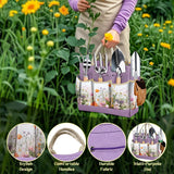 Gardening Tools Set 9-Piece Heavy-Duty Gardening Hand Tools with Floral Tote Bag and Repotting Mat