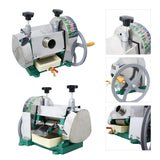 INTSUPERMAI Sugar Cane Press Juicer Machine Manual Sugarcane Juice Extractor with Stainless Steel Shell and 2 Knives