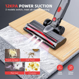 WLOTPO Vacuum Cleaner for Home,Stick Vacuum Cordless Rechargeable up to 35 Mins Runtime, Hardwood Floor Vacuum for Pet Hair,Carpets,Tile(Red)