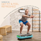Lifepro Rumblex 4D Curved Vibration Plate Exercise Machine — Triple Motor, 7 Modes & 60 Speeds Vibrating Platform Machine — Full Body Vibration Plate for Lymphatic Drainage & at Home Workout